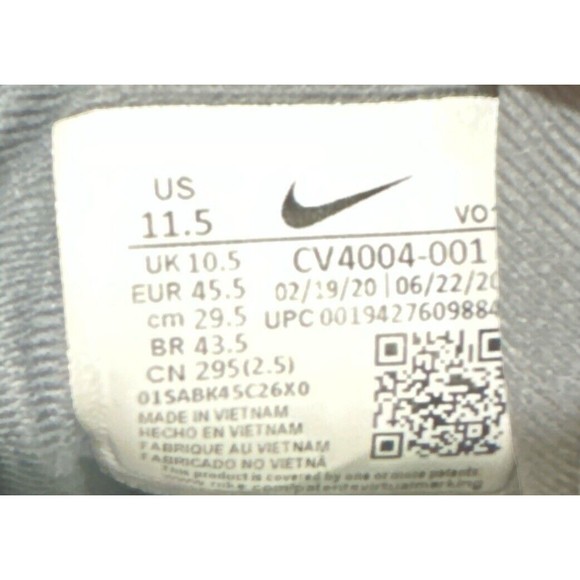 Nike LeBron Witness 4 Shoes Men’s Sz 11.5‎ CV4004-001 Cool Gray - Excellent main image 4